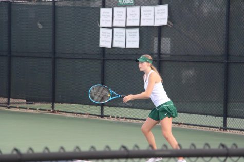 Girls JV tennis has a successful bout of matches against Greenville, FHN, and East Grand Rapids