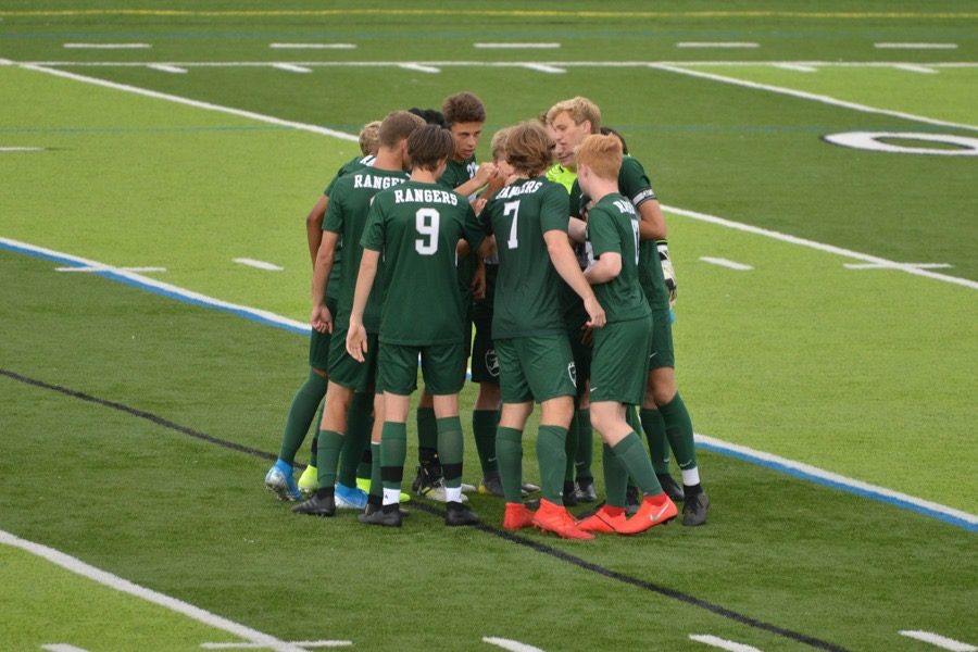 Boys+varsity+soccer+feeds+off+of+Tyler+Poths+first+goal+of+the+season+with+a+3-0+win+over+Cedar+Springs+in+the+District+Quarterfinals