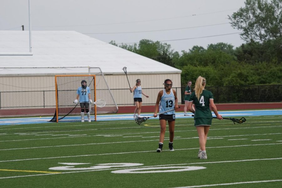 Girls varsity lacrosse defeats Grand Rapids Christian 15-5 in its third game of the season