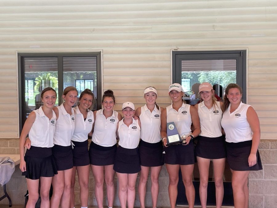 The+varsity+golf+team+took+home+first+place+at+the+Kenowa+Hills+Invite.