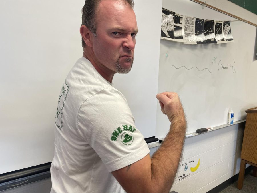 Mr.Sultini shows his One Hat pride on the sleeve of his shirt.
