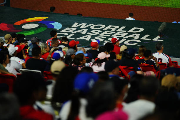 PANAMA CITY, PANAMA - OCTOBER 01: A general view of World Baseball Classic signage during Game Four between Team Argentina and Team Panama at Rod Carew National Stadium on October 1, 2022 in Panama City, Panama. (Photo by Daniel Shirey/WBCI/MLB Photos via Getty Images)