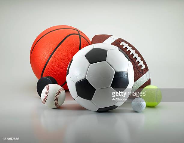 A collection of sports equipment from all major sports.